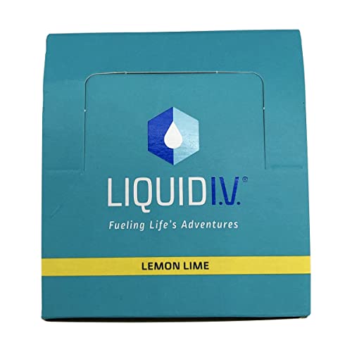Liquid I.V. Hydration Multiplier - Lemon Lime - Powder Packets | Electrolyte Drink Mix | Easy Open Single-Serving | Non-GMO | 16 Stick