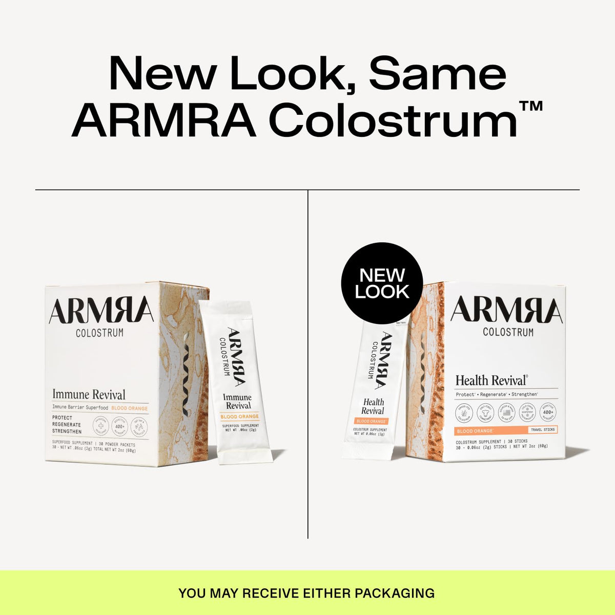 ARMRA Colostrum™ Powder | Blood Orange | Gut Health & Bloating | Skin & Hair | Immunity | Keto, Gluten & Fat-Free | 30 Servings