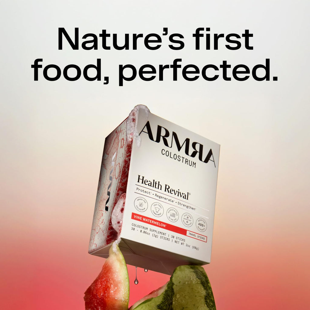 ARMRA Colostrum™ Powder | Blood Orange | Gut Health & Bloating | Skin & Hair | Immunity | Keto, Gluten & Fat-Free | 30 Servings