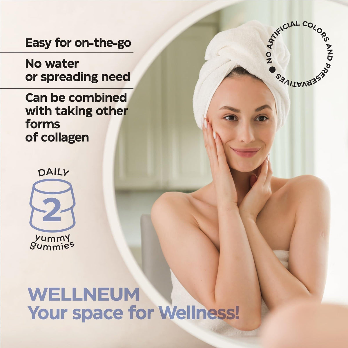 Collagen Peptide Gummies for Women Men 3000 Mg Collagen Supplement for Healthy